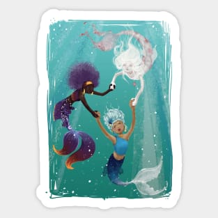 Three Mermaids Sticker